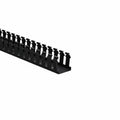 HellermannTyton 181-22019 Slotted Wall Wiring Duct, 2" X 2", Non-Adhesive, PVC, Black, 30ft/Box