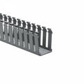 HellermannTyton 181-23005 Slotted Wall Wiring Duct, 2" X 3", Non-Adhesive, PVC, Gray, 30ft/Box