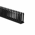 HellermannTyton 181-24003 Slotted Wall Wiring Duct, 2" X 4", Non-Adhesive, PVC, Black, 120ft/Carton