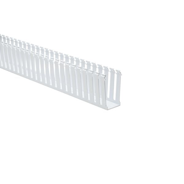 HellermannTyton 181-24011 Slotted Wall Wiring Duct, 2" X 4", Non-Adhesive, PVC, White, 120ft/Carton