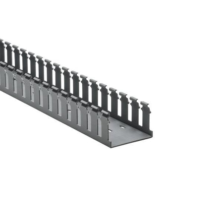 HellermannTyton 181-32006 Slotted Wall Wiring Duct, 3" X 2", Non-Adhesive, PVC, Gray, 120ft/Carton