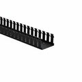 HellermannTyton 181-32016 Slotted Wall Wiring Duct, 3" X 2", Non-Adhesive, PVC, Black, 30ft/Box