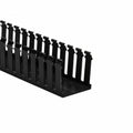 HellermannTyton 181-33008 Slotted Wall Wiring Duct, 3" X 3", Non-Adhesive, PVC, Black, 30ft/Box