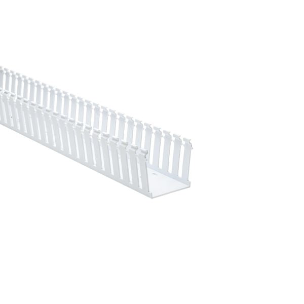 HellermannTyton 181-33023 Slotted Wall Wiring Duct, 3" X 3", Adhesive, PVC, White, 30ft/Box