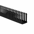 HellermannTyton 181-34002 Slotted Wall Wiring Duct, 3" X 4", Non-Adhesive, PVC, Black, 120ft/Carton