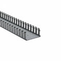 HellermannTyton 181-42008 Slotted Wall Wiring Duct, 4" X 2", Non-Adhesive, PVC, Gray, 120ft/Carton
