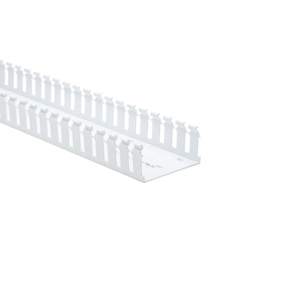 HellermannTyton 181-42010 Slotted Wall Wiring Duct, 4" X 2", Non-Adhesive, PVC, White, 120ft/Carton