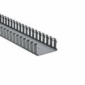 HellermannTyton 181-42012 Slotted Wall Wiring Duct, 4" X 2", Adhesive, PVC, Gray, 30ft/Box