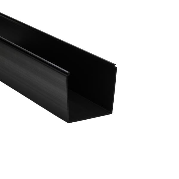 HellermannTyton 181-44006 Solid Wall Wiring Duct, 4" X 4", Non-Adhesive, PVC, Black, 120ft/Carton