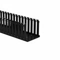 HellermannTyton 181-44019 Slotted Wall Wiring Duct, 4" X 4", Non-Adhesive, PVC, Black, 30ft/Box