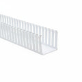 HellermannTyton 181-44031 Slotted Wall Wiring Duct, 4" X 4", Non-Adhesive, PVC, White, 120ft/Carton