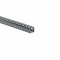 HellermannTyton 184-11000 High Density Slotted Wall Wiring Duct, 1" X 1", Non-Adhesive, PVC, Gray, 30ft/Box