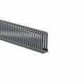 HellermannTyton 184-13000 High Density Slotted Wall Wiring Duct, 1" X 3", Non-Adhesive, PVC, Gray, 30ft/Box