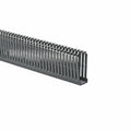 HellermannTyton 184-13005 High Density Slotted Wall Wiring Duct, 1" X 3", Non-Adhesive, PVC, Gray, 120ft/Carton