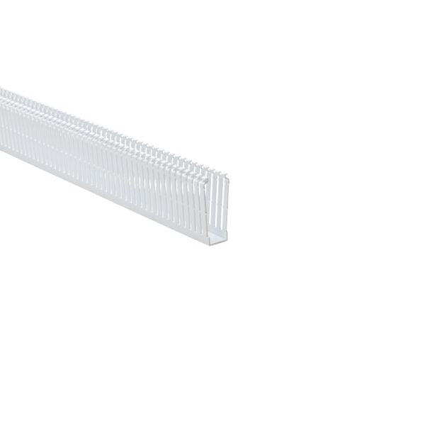 HellermannTyton 184-13007 High Density Slotted Wall Wiring Duct, 1" X 3", Non-Adhesive, PVC, White, 120ft/Carton