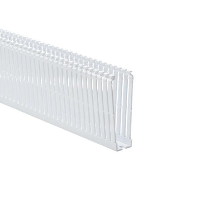 HellermannTyton 184-14004 High Density Slotted Wall Wiring Duct, 1" X 4", Non-Adhesive, PVC, White, 120ft/Carton