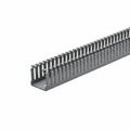 HellermannTyton 184-15152 High Density Slotted Wall Wiring Duct, 1.5" X 1.5", Non-Adhesive, PVC, Gray, 120ft/Carton