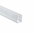 HellermannTyton 184-15204 High Density Slotted Wall Wiring Duct, 1.5" X 2", Non-Adhesive, PVC, White, 30ft/Box
