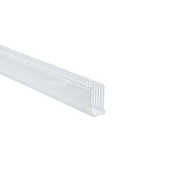 HellermannTyton 184-15304 High Density Slotted Wall Wiring Duct, 1.5" X 3", Non-Adhesive, PVC, White, 120ft/Carton