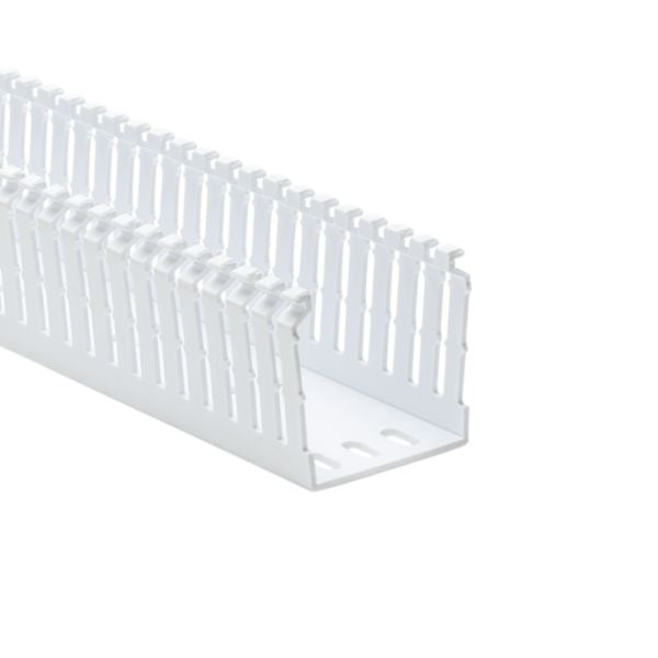 HellermannTyton 184-22008 High Density Slotted Wall Wiring Duct, 2" X 2", Non-Adhesive, PVC, White, 120ft/Carton