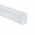 HellermannTyton 184-23005 High Density Slotted Wall Wiring Duct, 2" X 3", Non-Adhesive, PVC, White, 30ft/Box