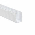 HellermannTyton 184-23006 High Density Slotted Wall Wiring Duct, 2" X 3", Non-Adhesive, PVC, White, 120ft/Carton