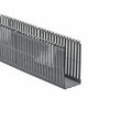 HellermannTyton 184-24001 High Density Slotted Wall Wiring Duct, 2" X 4", Adhesive, PVC, Gray, 30ft/Box