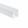 HellermannTyton 184-33004 High Density Slotted Wall Wiring Duct, 3" X 3", Non-Adhesive, PVC, White, 120ft/Carton