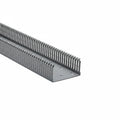 HellermannTyton 184-42001 High Density Slotted Wall Wiring Duct, 4" X 2", Non-Adhesive, PVC, Gray, 120ft/Carton