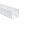HellermannTyton 184-44001 High Density Slotted Wall Wiring Duct, 4" X 4", Adhesive, PVC, White, 120ft/Carton