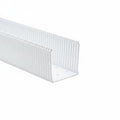 HellermannTyton 184-44004 High Density Slotted Wall Wiring Duct, 4" X 4", Non-Adhesive, PVC, White, 120ft/Carton