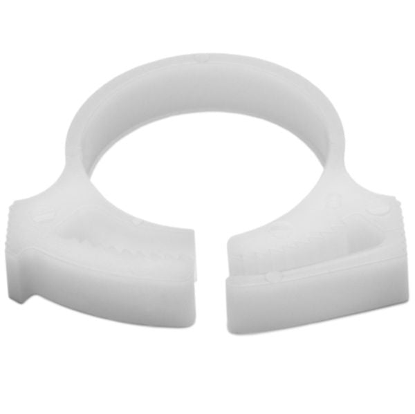 HellermannTyton SNP1610C2 Snapper Hose Clamp, .74"–.84" Bundle Diameter, POM, White, 100/pkg