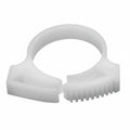 HellermannTyton SNP1910C2 Snapper Hose Clamp, .88"–1.0" Bundle Diameter, POM, White, 100/pkg