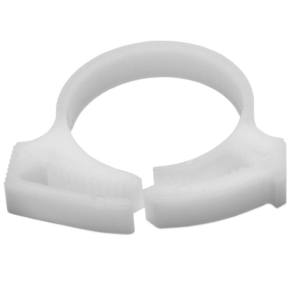 HellermannTyton SNP1910C2 Snapper Hose Clamp, .88"–1.0" Bundle Diameter, POM, White, 100/pkg