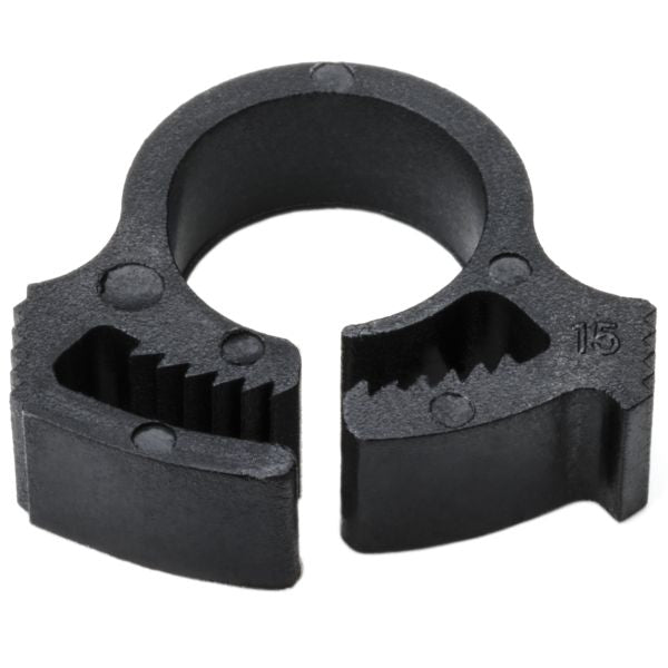 HellermannTyton SNP2GHS0M4 Snapper Hose Clamp, .37"–.41" Bundle Diameter, PA66GF13, Black, 1000/pkg