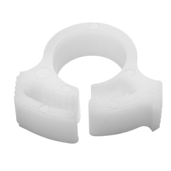 HellermannTyton SNP210C2  Snapper Hose Clamp, .35"–.40" Bundle Diameter, POM, White, 100/pkg