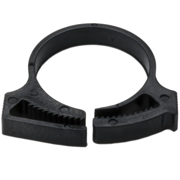 HellermannTyton SNP22GHS0M4 Snapper Hose Clamp, .93"–1.08" Bundle Diameter, PA66GF13, Black, 1000/pkg