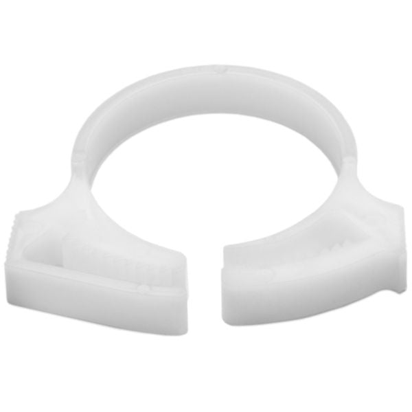 HellermannTyton SNP2210C2 Snapper Hose Clamp, .92"–1.05" Bundle Diameter, POM, White, 100/pkg