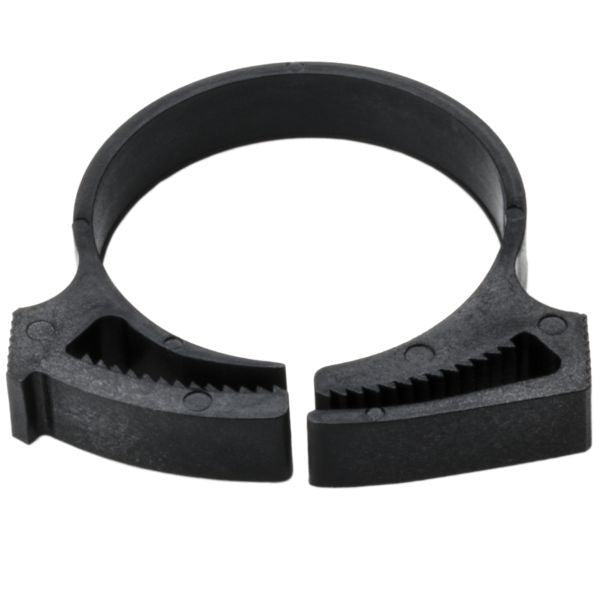 HellermannTyton SNP28GHS0C2 Snapper Hose Clamp, 1.12"–1.29" Bundle Diameter, PA66GF13, Black, 100/pkg