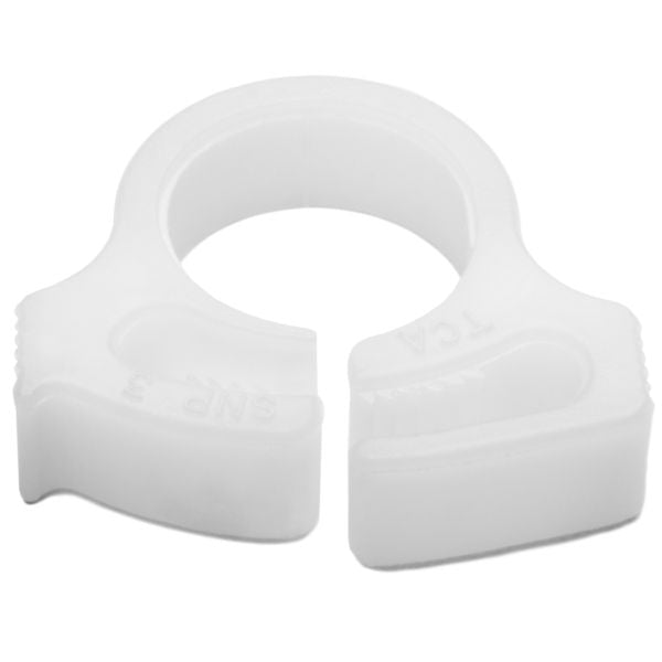 HellermannTyton SNP310M4 Snapper Hose Clamp, .39"–.44" Bundle Diameter, POM, White, 1000/pkg