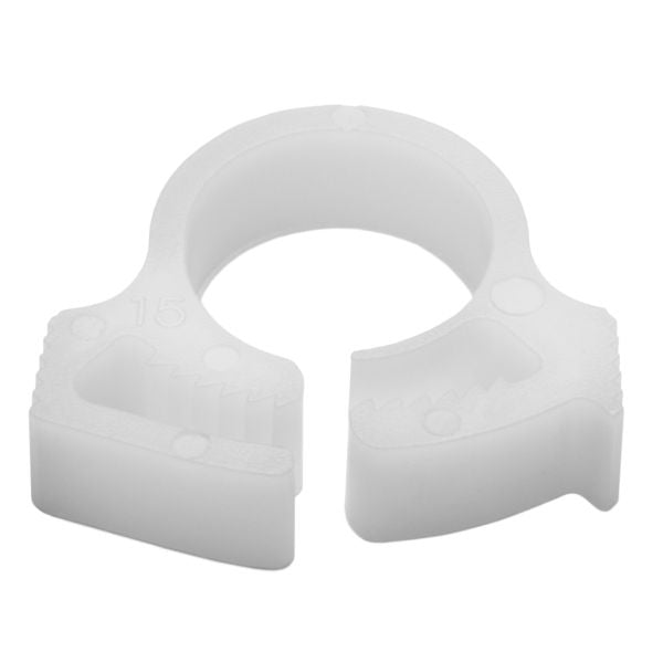 HellermannTyton SNP410M4 Snapper Hose Clamp, .38"–.42" Bundle Diameter, POM, White, 1000/pkg
