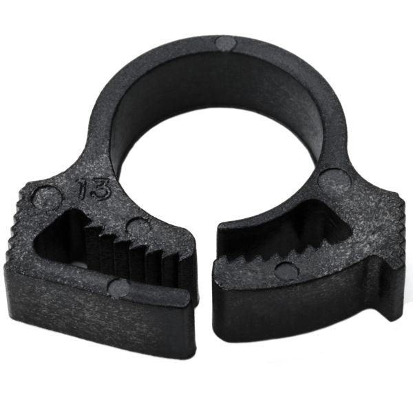 HellermannTyton SNP6GHS0M4 Snapper Hose Clamp, .46"–.52" Bundle Diameter, PA66GF13, Black, 1000/pkg