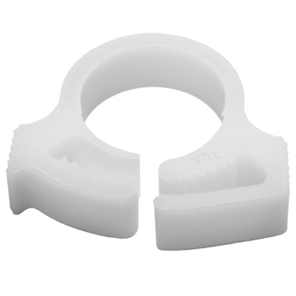 HellermannTyton SNP610C2 Snapper Hose Clamp, .45"–.51" Bundle Diameter, POM, White, 100/pkg