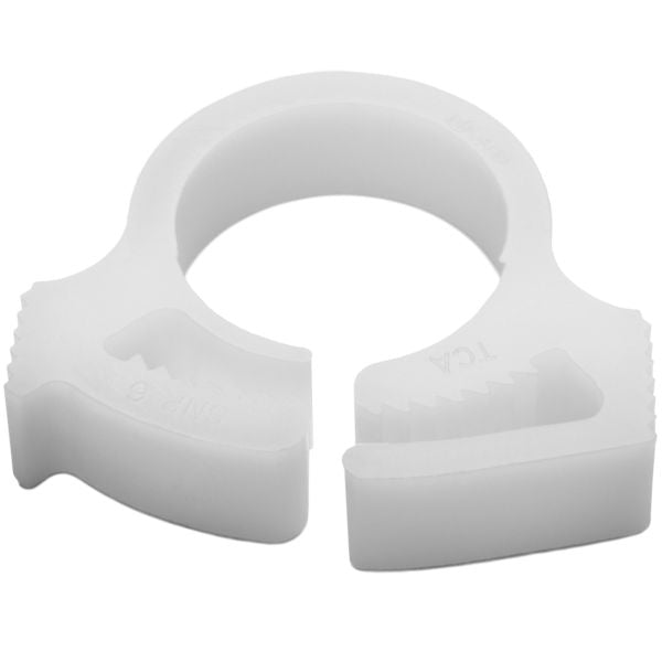 HellermannTyton SNP610M4 Snapper Hose Clamp, .45"–.51" Bundle Diameter, POM, White, 1000/pkg