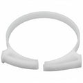 HellermannTyton SNP6010C2 Snapper Hose Clamp, 2.26"–2.58" Bundle Diameter, POM, White, 100/pkg