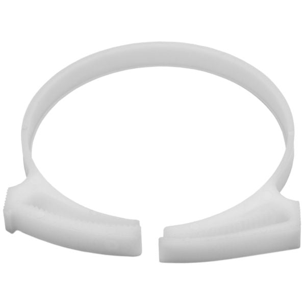 HellermannTyton SNP6010C2 Snapper Hose Clamp, 2.26"–2.58" Bundle Diameter, POM, White, 100/pkg