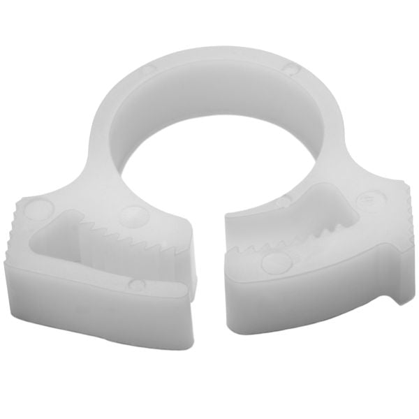 HellermannTyton SNP810C2 Snapper Hose Clamp, .51"–.59" Bundle Diameter, POM, White, 100/pkg