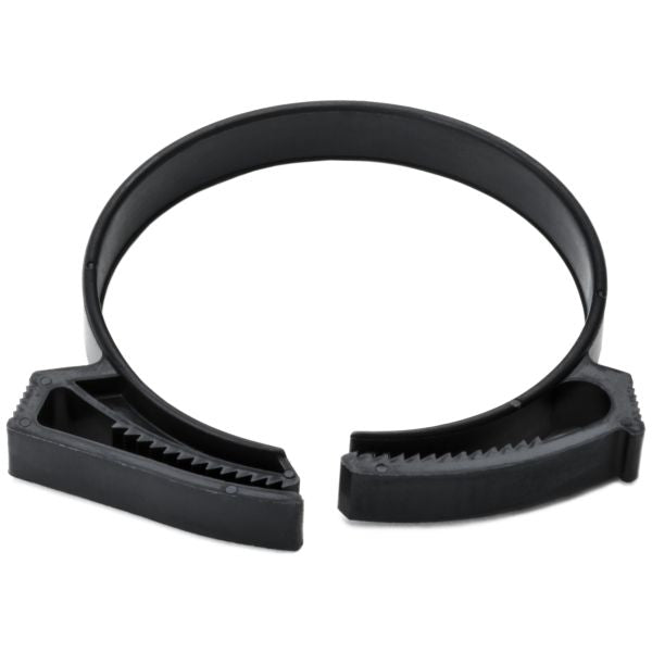 HellermannTyton SNP42NGHS0C2 Snapper Hose Clamp, 1.74"–2.02" Bundle Diameter, PA66GF13, Black, 100/pkg