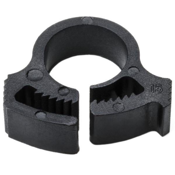 HellermannTyton SNP2GHS0C2 Snapper Hose Clamp, .37"–.41" Bundle Diameter, PA66GF13, Black, 100/pkg