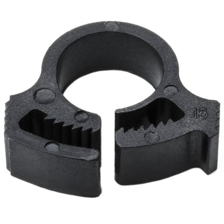 HellermannTyton SNP2GHS0C2 Snapper Hose Clamp, .37"–.41" Bundle Diameter, PA66GF13, Black, 100/pkg